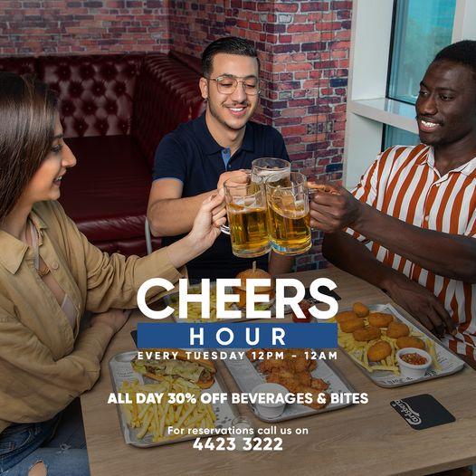 Cheers Hour at SHOTS Sports Bar